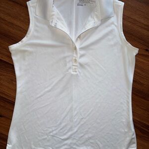 Nike DriFit Women's White Sleeveless Polo